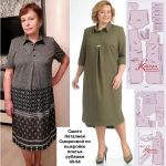 По оверсайз выкройке платья-рубашки со складкой