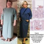По простой выкройке платья на молнии с рукавом кимоно - сшила подписчица elenapodsnezhnik2019
