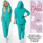 Как кроить худи с перепадом длины и женские брюки в спортивном стиле
