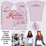Лекала для пошива трехцветной толстовки