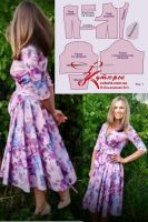 Фото сшитого платья по выкройке прислала Анна Лисова