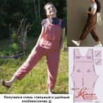 Фото сшитого комбинезона Биценко Ксении по моей ПДФ выкройке от 40 до 64 размера