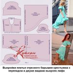 Рисунок лекал по пдф файлу выкройки платья