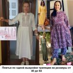 Фото платьев по одной выкройке платья трапеция бохо с рельефом