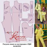 Комплект лекал из пдф выкройки для шитья комбинезона по видео