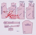 выкройка блузы классической с бантом 40-62 рисунок 2