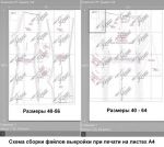 Схема сборки выкройки при печати на листах А4 домашнего принтера