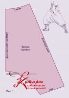 Простая выкройка брюк для лета