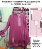 Фото сшитой мужской косоворотки по этой выкройке прислала Ирина Смирнова