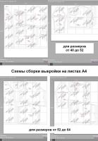 Схема сборки выкройки после печати на листах А4 домашнего принтера