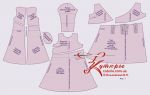 Выкройки платья силуэта трапеция с рукавом асимметричного рис 1