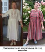 Платья по выкройке трапеция с завышенной талией