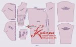 Комплект выроек для платья мантии с двумя видами рукавов и капюшонов