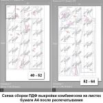 Схема сборки выкройки бохо комбинезона после печати на листах А4