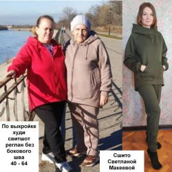 Ещё две куртки по Вашей выкройке худи свитшота реглан