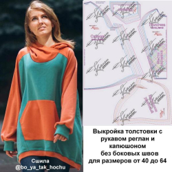 Сшитым худи по моей выкройке поделилась подписчица @bo_ya_tak_hochu